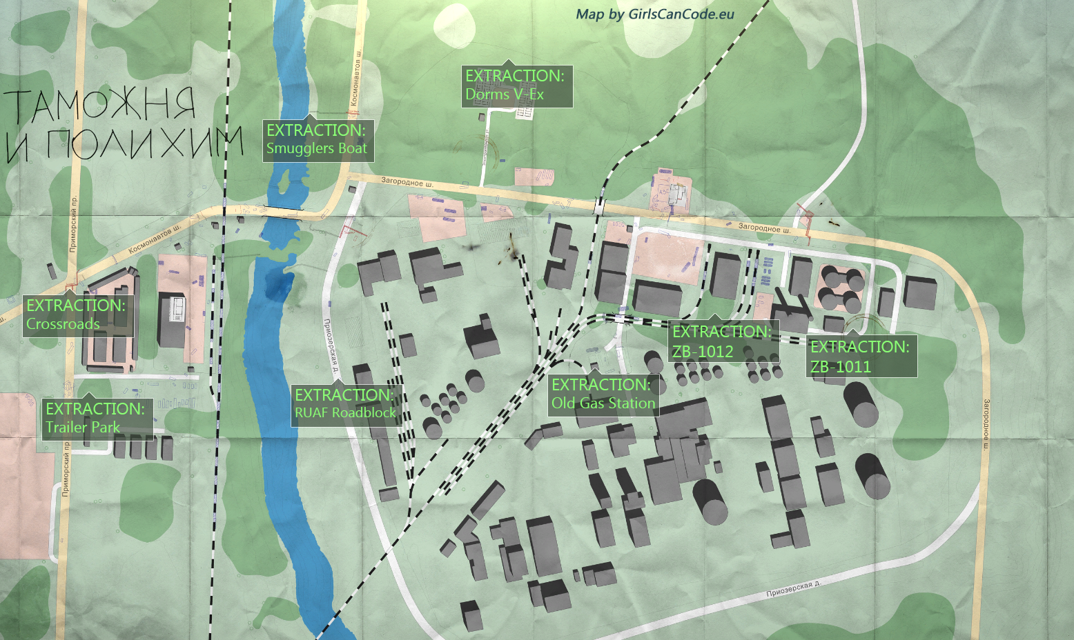 escape from tarkov woods map extraction